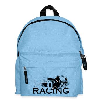 racing illustration Symbol Logo icon Autorennen - Kinder Rucksack - Hellblau - Vorne