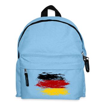 Deutschland Flagge used - Kinder Rucksack - Hellblau - Vorne