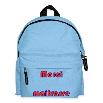 MERCI. MAÎTRESSE. MAÎTRE. MERCI MAÎTRESSE. MAITRE - Sac à dos Enfant - bleu clair - Devant