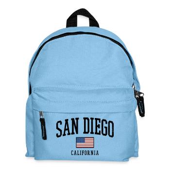 San Diego USA – Patriotic California Design - Kinder Rucksack - Hellblau - Vorne