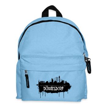 Dusseldorf Graffiti Skyline - Kids' Backpack - light blue - Front