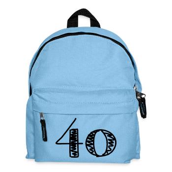 40. 40 JAHRE. 40-JÄHRIGES JUBILÄUM. 40-JÄHRIGES JUBILÄUM. - Kinder Rucksack - Hellblau - Vorne