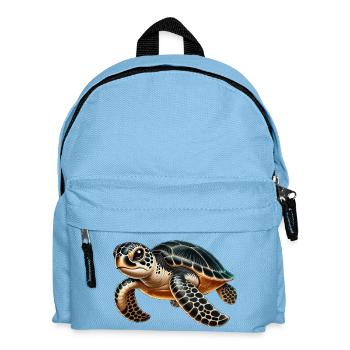 Green turtle large - Kids' Backpack - light blue - Front