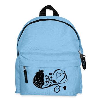 Horse with heart Horse lover Horse owner - Kids' Backpack - light blue - Front