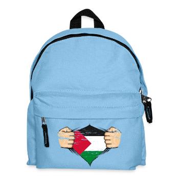 Palestine Flag Design used - Kids' Backpack - light blue - Front