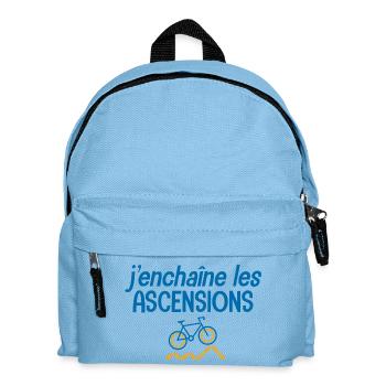 Vélo humour velo j'enchaine les ascensions - Sac à dos Enfant - bleu clair - Devant