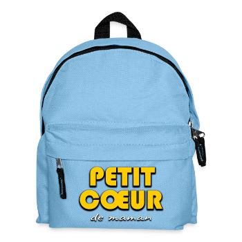 Mamas kleines Herz Illustration - Kinder Rucksack - Hellblau - Vorne