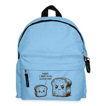 Daddy, I Want To Be Gluten Free Funny Bread Humour - Kids' Backpack - light blue - Front