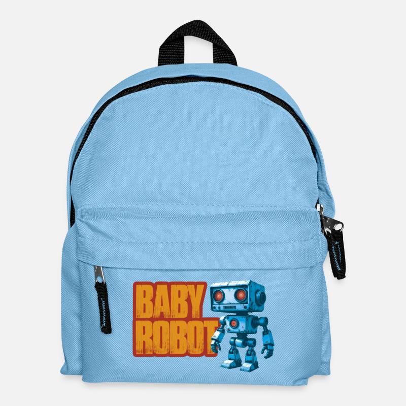 Robot Vintage - Sac à dos Enfant - bleu clair