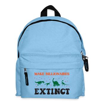 Milliardäre aussterben lassen - Kinder Rucksack - Hellblau - Vorne