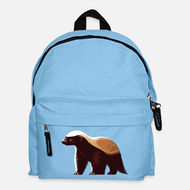 Honigdachs - Kinder Rucksack - Hellblau