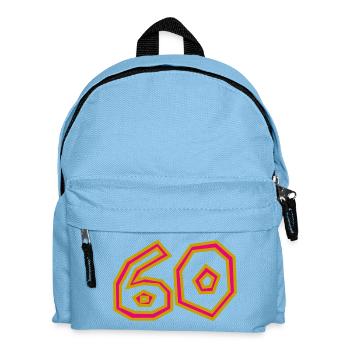 60. 60 ANS. 60e ANNIVERSAIRE. ANNIVERSAIRE 60 ANS. - Sac à dos Enfant - bleu clair - Devant