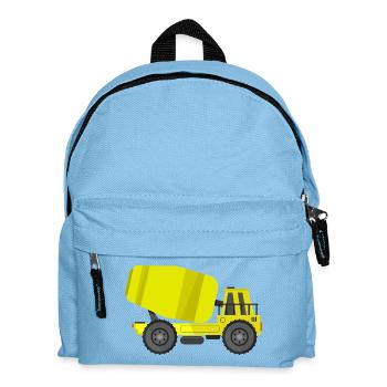Concrete mixer truck - Kids' Backpack - light blue - Front