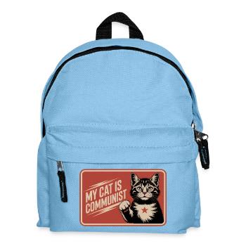 Mon chat est communiste - Drôle de Chat PropagandeT-Shirt - Sac à dos Enfant - bleu clair - Devant