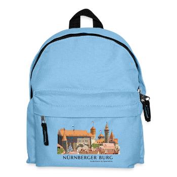 Nuremberg Castle Illustration Hand Drawing - Kids' Backpack - light blue - Front