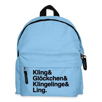 Weihnachten K&G&K&L - Kinder Rucksack - Hellblau - Vorne