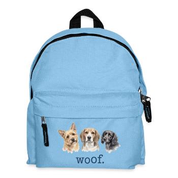 Dogs Woof Funny Dog Lovers Funny Woof - Kids' Backpack - light blue - Front