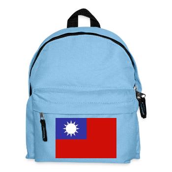 Taiwan-Flagge - Kinder Rucksack - Hellblau - Vorne