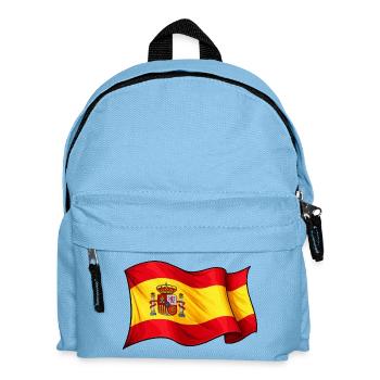 Spanische Flaggen-Wellen-Design - Kinder Rucksack - Hellblau - Vorne