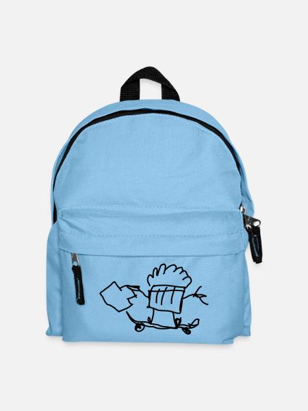Skating Muffin with Suitcase - Kinder Rucksack - Hellblau