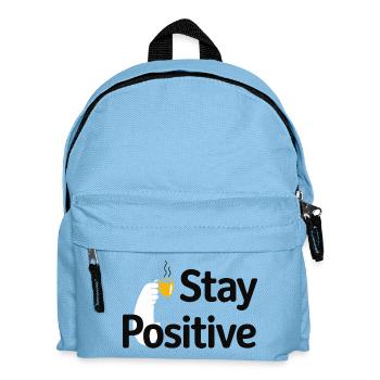 Stay Positive Coffee Mug - Kids' Backpack - light blue - Front