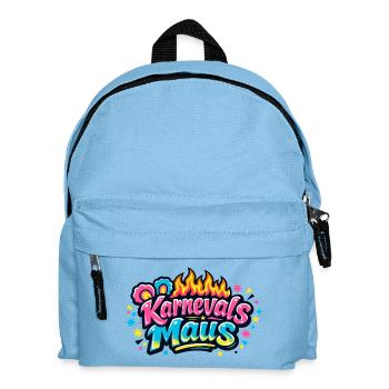 Karnevalsmaus Jeck - Kölle Alaaf Motiv - Kinder Rucksack - Hellblau - Vorne