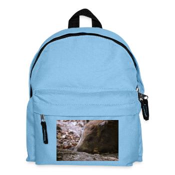 fabiolous world Schweinehund - Kinder Rucksack - Hellblau - Vorne