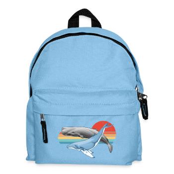 Cachalot et baleine à bosse - Sac à dos Enfant - bleu clair - Devant