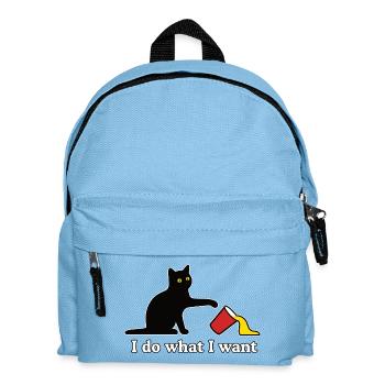 T-shirt humoristique de chat pour propriétaires de chats - Sac à dos Enfant - bleu clair - Devant