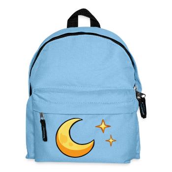 Mondglanz Cartoon Nacht - Kinder Rucksack - Hellblau - Vorne