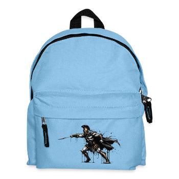 Spartan Gold and Blood Spartan Grunge Mascot - Kids' Backpack - light blue - Front