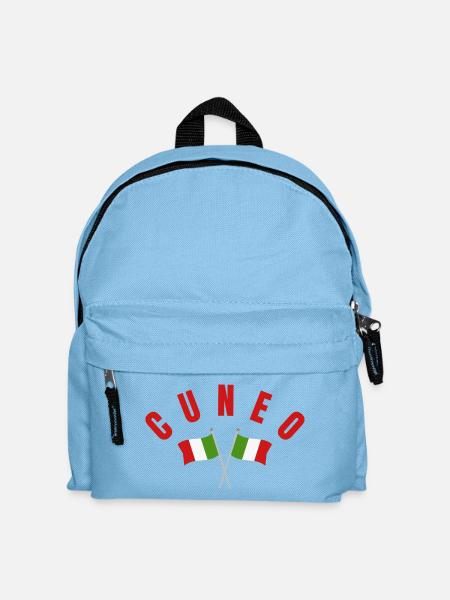 Cuneo Crossed Italian Flags - Kids' Backpack - light blue