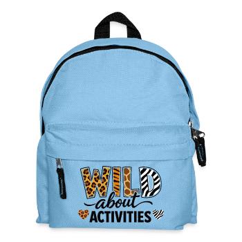 Wild About Activities Safari Animal Print Design - Kids' Backpack - light blue - Front