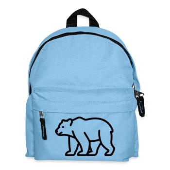 Bär - Kinder Rucksack - Hellblau - Vorne