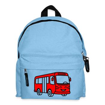 bus cartoon - Kids' Backpack - light blue - Front