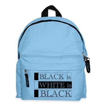 Black Is White Is Black - Minimal Typography - Kids' Backpack - light blue - Front