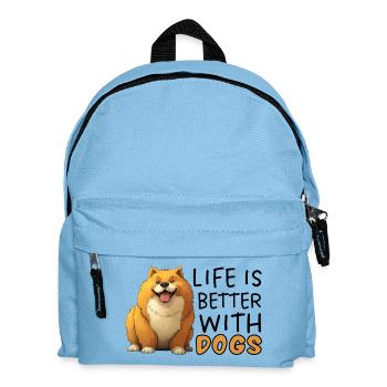 Life Is Better With Dogs Pembroke Welsh Corgi - Kids' Backpack - light blue - Front