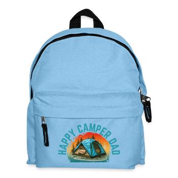 PAPA CAMPEUR HEUREUX - Sac à dos Enfant - bleu clair - Devant