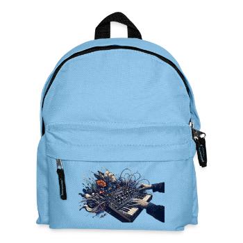 Abstrakte florale Tastatur und Klangenergie - Kinder Rucksack - Hellblau - Vorne