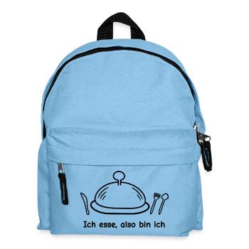 Ich esse, also bin ich - Kinder Rucksack - Hellblau - Vorne