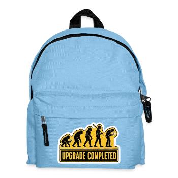Menschliche Evolution Smartphone-Upgrade-Humor - Kinder Rucksack - Hellblau - Vorne