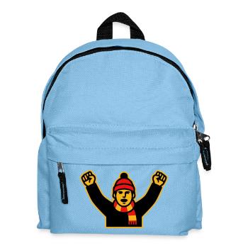 Cheering Soccer Fan Icon - Kids' Backpack - light blue - Front