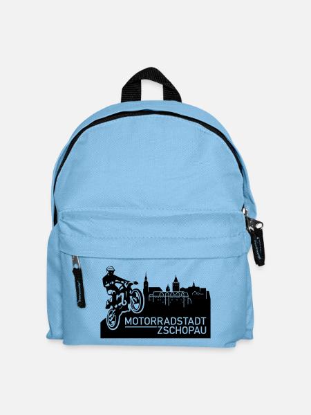 Motorradstadt Zschopau (Farbe änderbar) - Kinder Rucksack - Hellblau