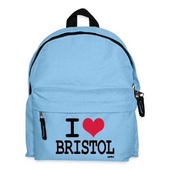 i love bristol by wam - Kids' Backpack - light blue - Front