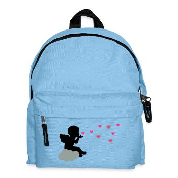 Stilisierter Liebesengel mit Herzen - Kinder Rucksack - Hellblau - Vorne