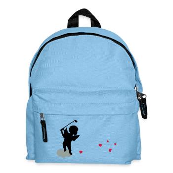 Amor with golf Club - Kids' Backpack - light blue - Front