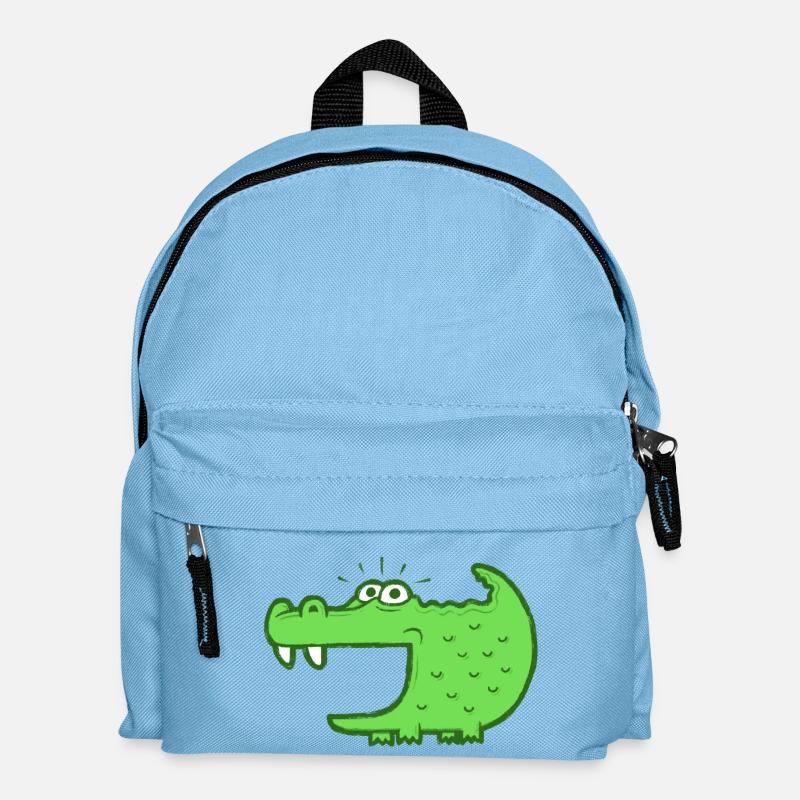 Krokodil - Kinder Rucksack - Hellblau