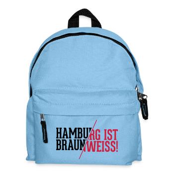 Hamburg ist braun weiß - St. Pauli T-Shirt - Kinder Rucksack - Hellblau - Vorne