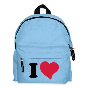 I love ... - Kids' Backpack - light blue - Front