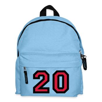 The number 20 - number twenty - Kids' Backpack - light blue - Front